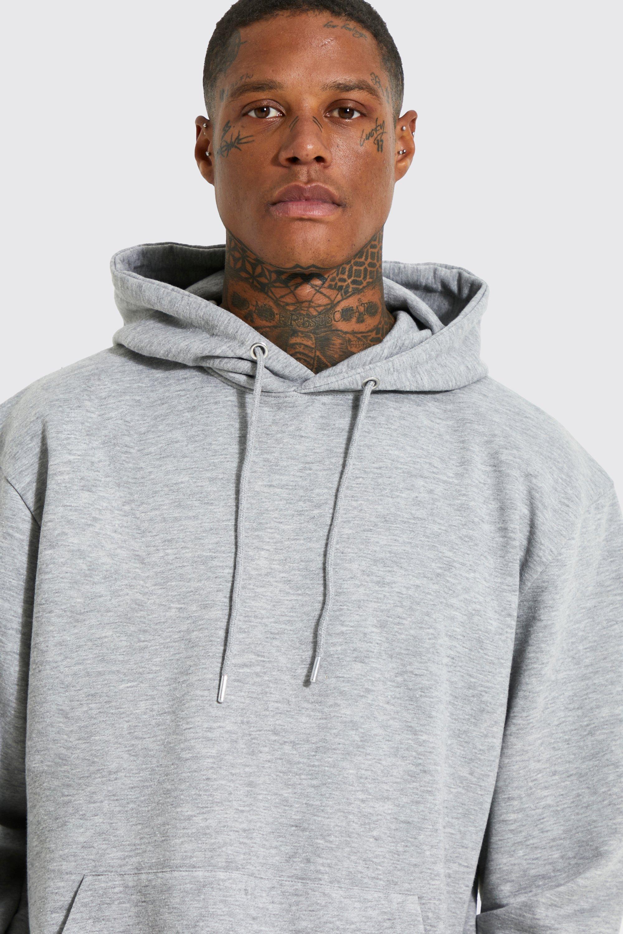 Grey marl oversized hoodie sale